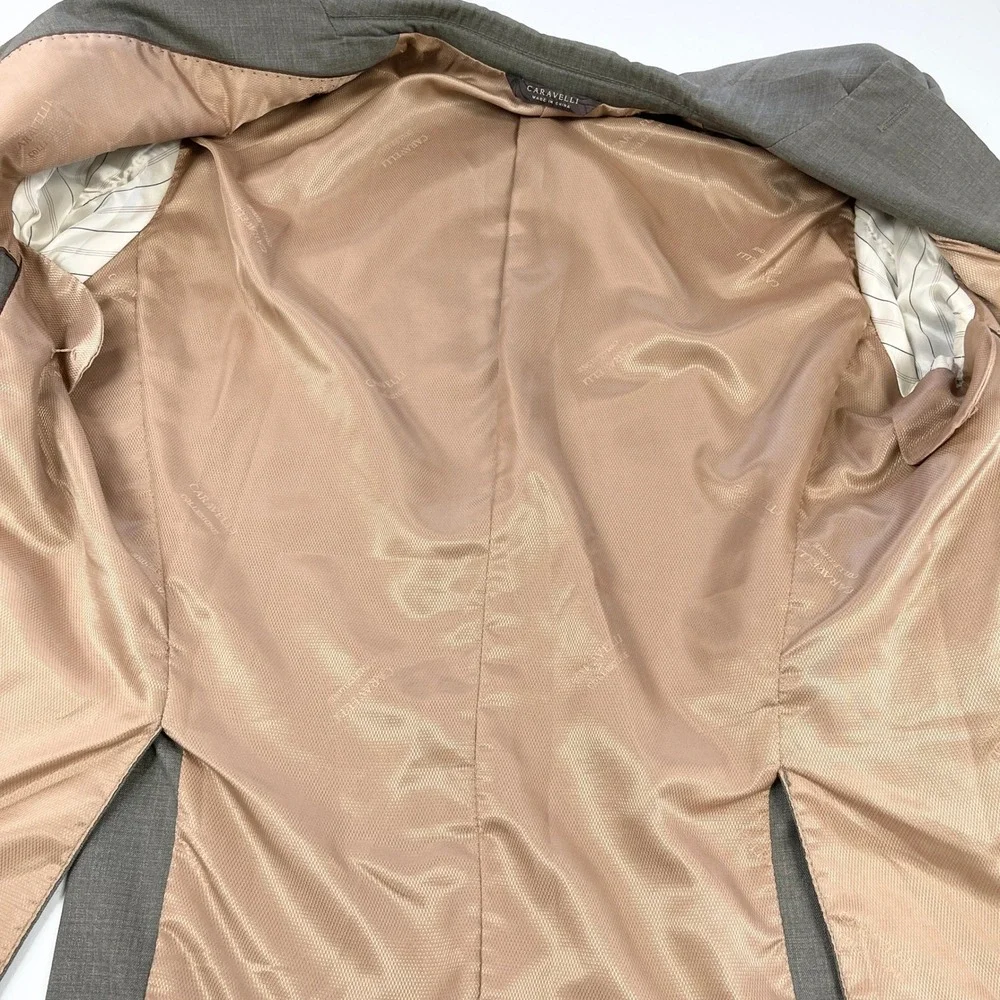 Caravelli Collezione Mens Blazer 42S Gray Two Button‎ Sport Coat Heritage Office